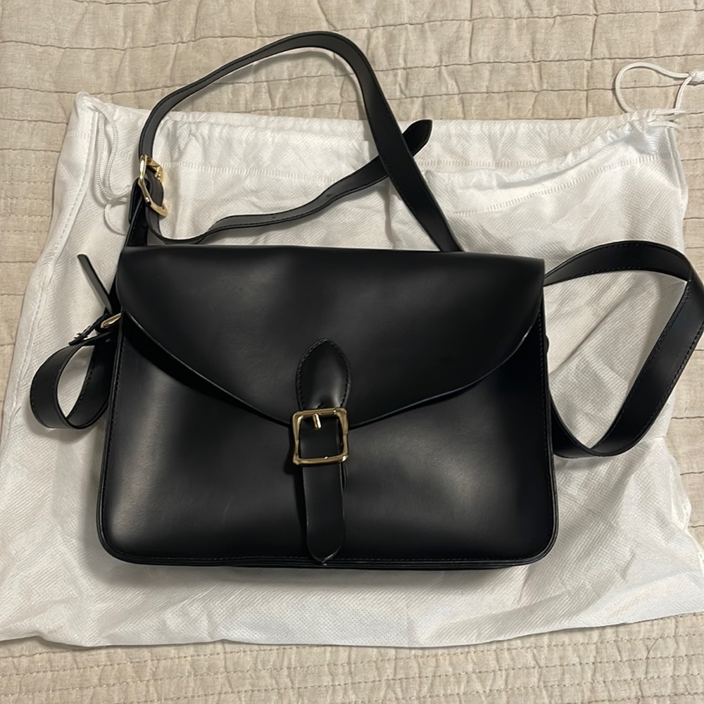Angela Roi black and gold purse